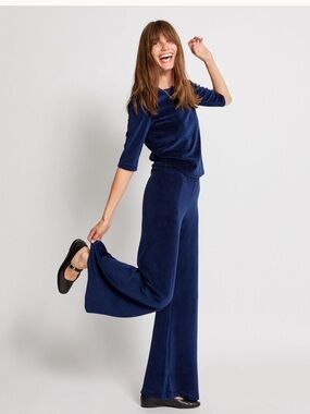 Suzie Kondi Velour Zephyra Wide-Leg Pants, XL